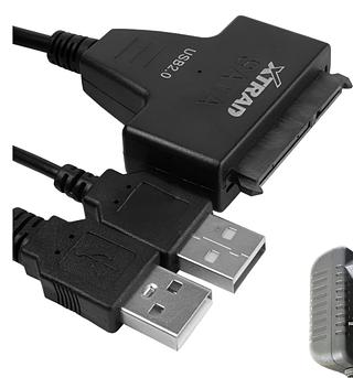 Cabo Conversor Hdd Sata Notebook De 2,5 Usb 2.0 Com Fonte Preto
