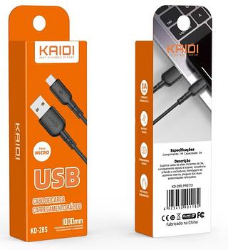 CABO KAID Carregador Usb Celular V8 Android Turbo Rápido