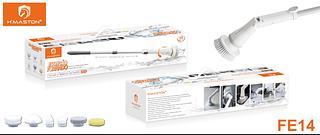 ￼Purificador Giratório Elétrico Jinfucha , De Chuveiro , Escova De Limpeza Sem Fio , 7 Cabeças De Substituíveis E Rodo , —HAMSTON