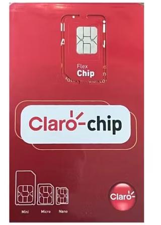 ￼Chip CLARO 4g/Compatível 5G Cadastra em qualquer DDD