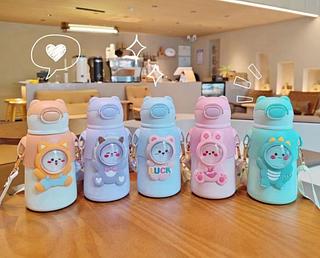 copo de água infantil com alça com palha 500ml-bm-p1330