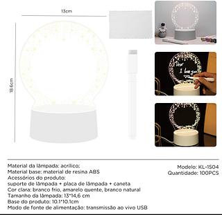 LÂMPADA DE MESA CORAÇÃO ，3D sensível ao toque