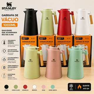 Santley Garrafa de vacuo com botao de derramamento digital 1000ml