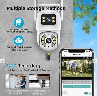 ￼Câmera De Segurança Lente Dupla APP YOOSEE WiFi 360 Sensor Visão Noturna Externa Envio Imediato—a31