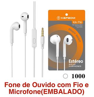 fone com microphone kapbom bass embalado el-1403