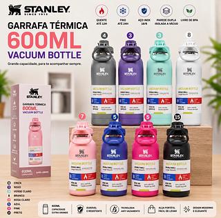 Garrafa Personalizada a Laser 600ml térmica inox Premium com base de silicone