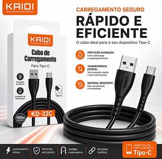 Original KAIDI cabo de carrega Rapido para Type-c 1m