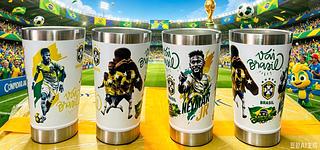 Copo temica 473ml Envio apenas estampa e Neymar Brasil