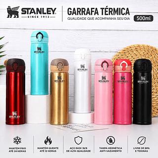 ￼Garrafa Personalizada Térmica 500ml - Nome, Logo Stanley