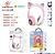 ￼Fone De Ouvido Bluetooth Orelha Gatinho Infantil Led Sem Fio