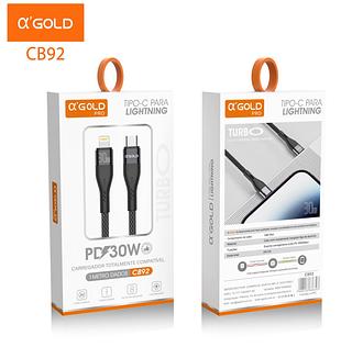 Cabo PD30W carrega rapido type-c for Lightning cable bom