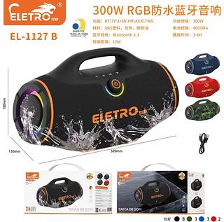Caixa De Som Bluetooth 300W Rgb Tws—Eletromex