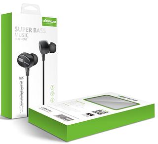 Fone de Ouvido com Fio P3 3,5mm Verde EJ-V26 com Microfone, Redução de Ruído, 1,20m