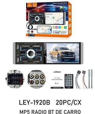 Som Para Carro Toca Mp5 Player Pioneer BT Radio Usb Aux—LEHMOX