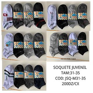 KIT 12 Meias esportivas Infantil/Juvenil Meninas/Meninos 31-35