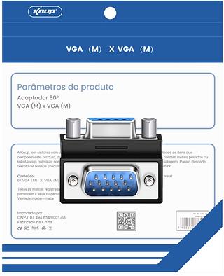 Adaptador Vga 90 Graus 15 Pinos Placa Video Projetor Imagem