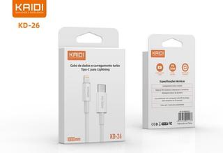 Cabo Usb Tipo-c Para iPhone Kaidi Kd-26 Potência 30w Branco