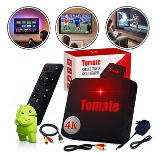 Smart TV Box Tomate Android 4K Preto 2GB RAM 16GB Armazenamento Wi-Fi（Original）