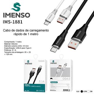 IMENSO Cabo de dados rapido de 1 metro USB para TYPE C 9.1A
