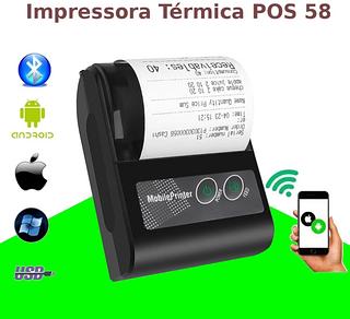 Mini Impressora Portátil Bluetooth Térmica 58mm Android—TOMATE