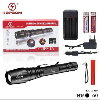 Lanterna Led Police Tática Cree Xml T6 Militar Foco Zoom