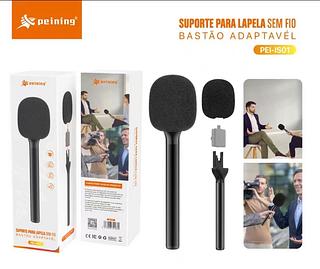 Adequado para vários microfones de lapela sem fio entrevista portátil vara repórter microfones de rádio profissional—Peining