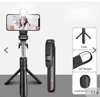 Bastão Pau de selfie Tripé Retrátil Com Luz LED Controle Bluetooth Celular（caxia100pc✖️12=1200）