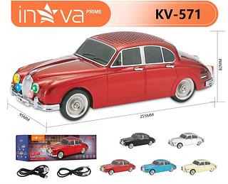 ￼Alto-Falante Bluetooth Retro em Formato de Carro WS-596 com RGB, Som Potente e Cartão TF