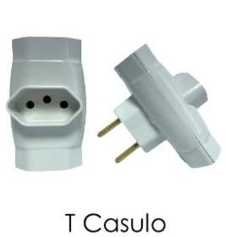 ￼Adaptador de Tomada Benjamin 3 PINOS Formato T de 10A