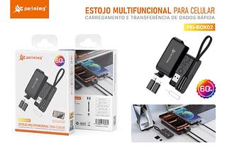 ESTOJO MULTIFUNCIONAL PARA CELULAR CARREGAMENTO E TRANSFERENCIA DE DADOS RAPIDA