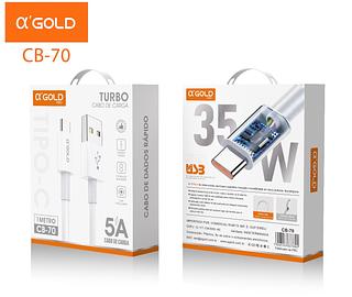 Cabo De Dados Celular Carga Usb 25w Turbo Para TYPEC 1Metro