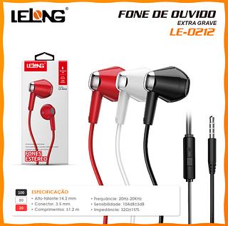 Fone De Ouvido Lelong C/ Microfone - Sem Ruído