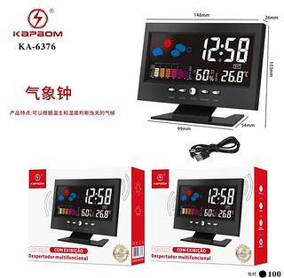 Mostrador Meteorológico Do Calendário Relógio Digital LED De Alarme