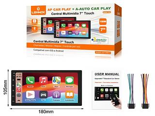 Multimídia 7polegado 1DIN，Android Auto Apple Carplay Bluetooth Gps