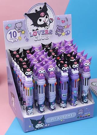 Caneta esferográfica 10 cores multicor，LOVERS CLUB