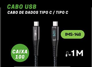 Cabo Carregador Tipo-c Imenso-148 Turbo tc+tc 1m original 100%