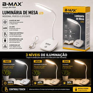 Luminária Para Quarto Led Flexível Recarregável Sem Fio