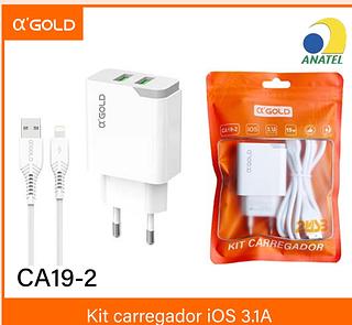 carrecador celula AGOLD 3.1a iphone sacola