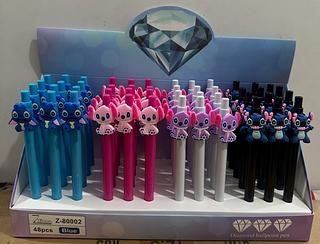 Caneta esferográfica Stitch cartoon neutra para estudantes, azul, recarga 0,5