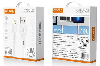 Cabo Dados Carga Rápida Para iPhone 5.0A 1m—AGOLD