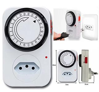 Temporizador Analógico Timer Manual Tomada Liga Desliga Energia 110v / 220v Tomada Inteligente