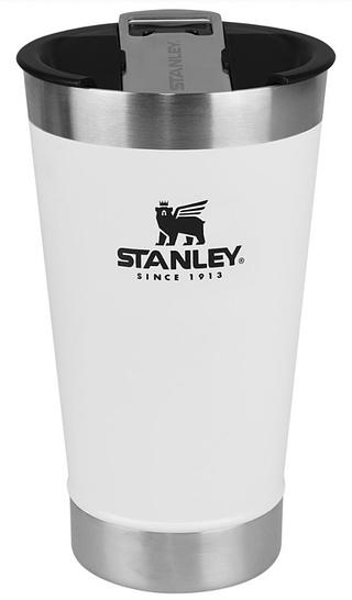 Copo Térmico De Cerveja Com Tampa Preto Fosco 473ml Cor Branco（Caxia75pc✖️14=1050reasi）