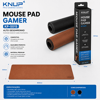 ￼MousePad Grande Caramelo Desk Pad Couro Gamer Office（800x300x1.8mm）