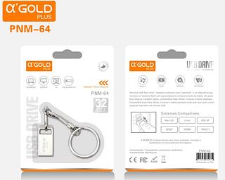 NOVA Mini Pendrive original Chaveiro Metal Usb 32G—AGOLD