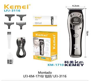 ￼Máquina De Cabelo Barba Kemei Para Homens Profissional Máquina De Corte Barbeador Elétrico