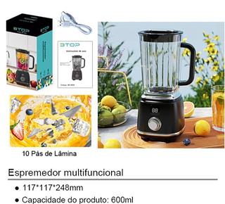 ￼Liquidificador Triturador Compacto para suco com Led - suco e frutas Bivolt 600ml—BMAX