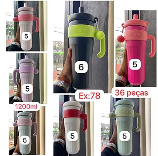 Nova 2025 de alto valor grande capacidade aço inoxidável 316 com alça 1200ml com marca stanley（caxia36pc✖️38=1368reais）