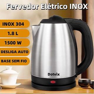 ￼Chaleira elétrica de aço inoxidável, 1.8L , 110V, água fervente rápida, desligamento automático