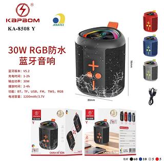 Caixa de som portátil Bluetooth 30W TWS LED/USB/SD/FM