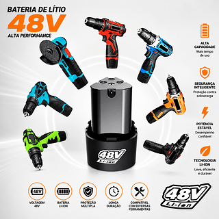 Bateria 48V Li-ion universal de Qualidade